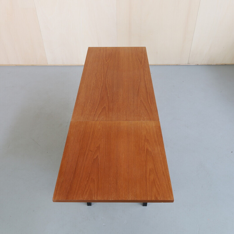 Mid-century Drop Leaf desk in teak by Haagse Meubel Fabriek, 1960s