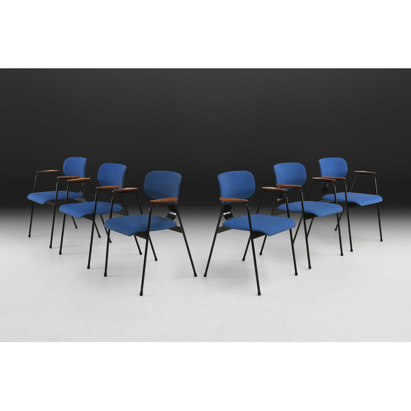 Set of 6 vintage chairs by Willy Van der Meeren for Tubax, 1950s
