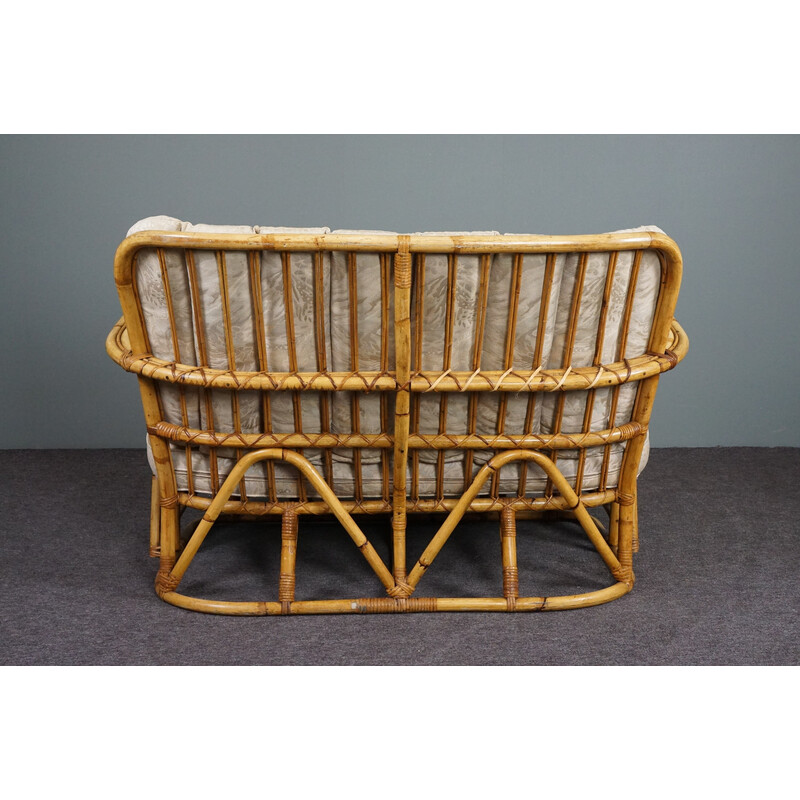 Mid century rattan living room set, 1950