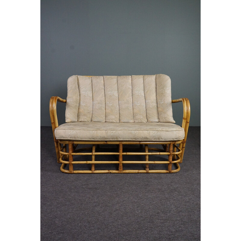 Mid century rattan living room set, 1950