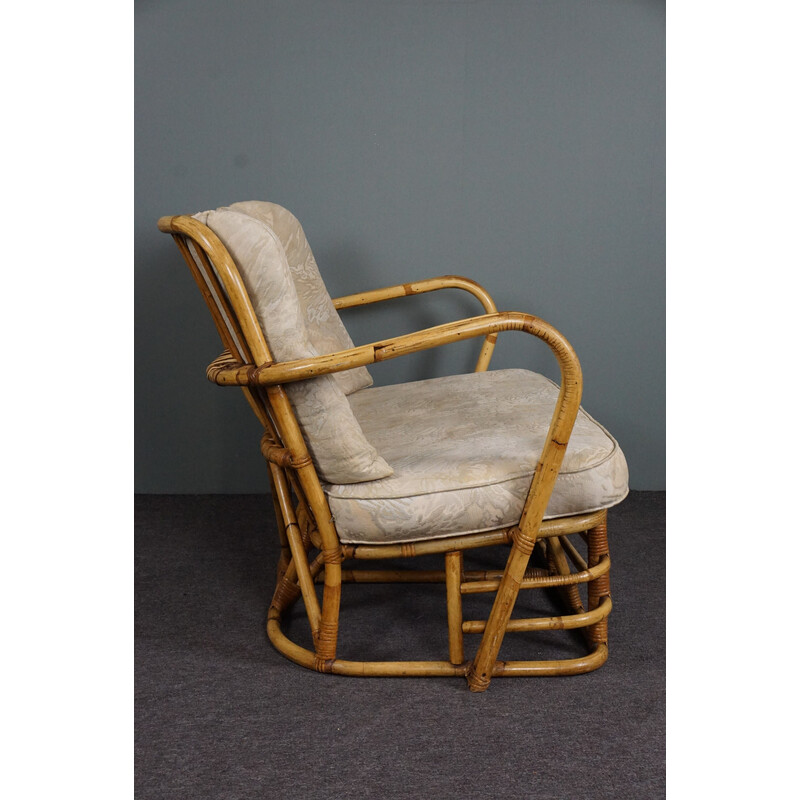 Set da salotto in rattan di metà secolo, 1950