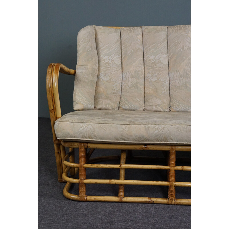 Mid century rattan living room set, 1950