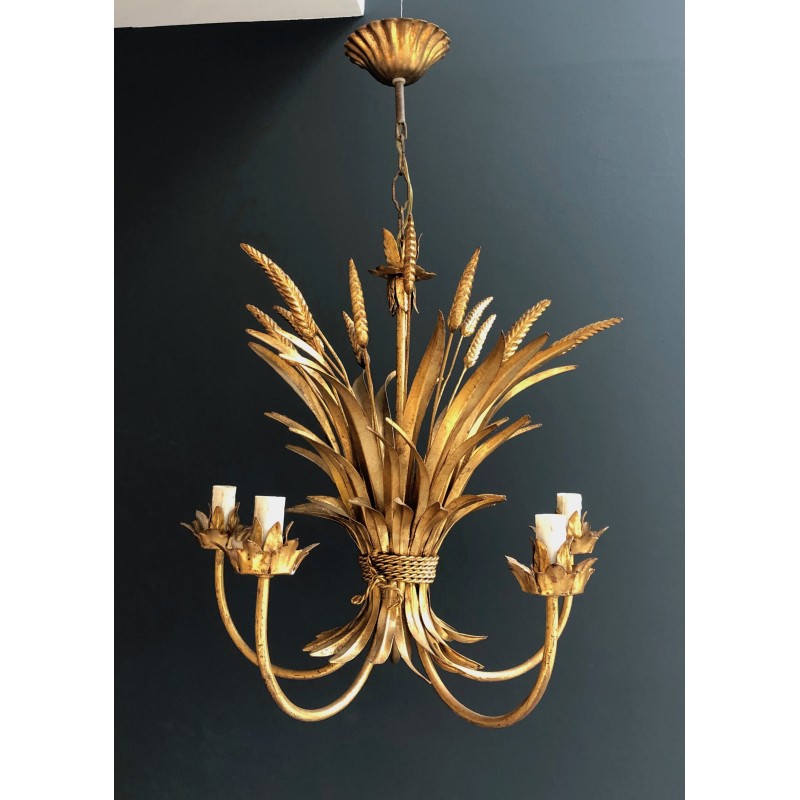 Candelabro Vintage Coco Channel em metal dourado, 1970