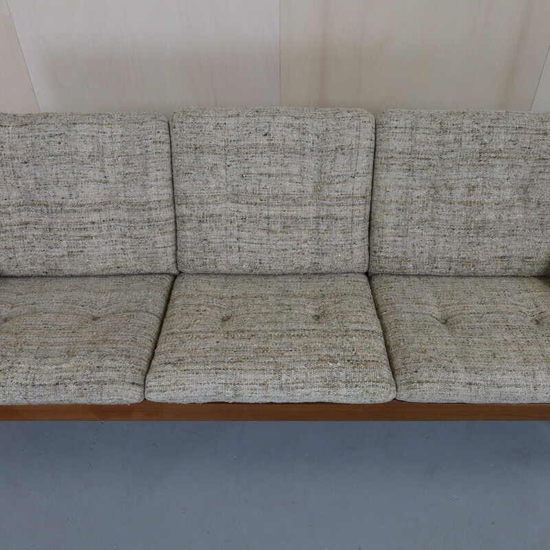 Vintage sofa in bouclé and teak by Arne Vodder for Cado, Denmark
