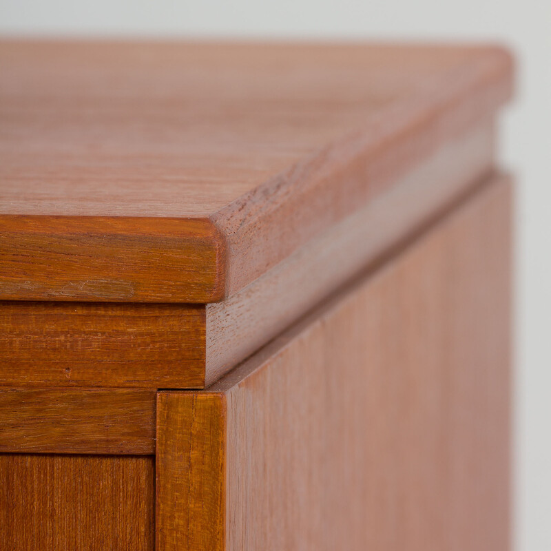 Vintage teak desk with back cabinet by J. Svenstrup for A.P. Furniture, Denmark 1960s