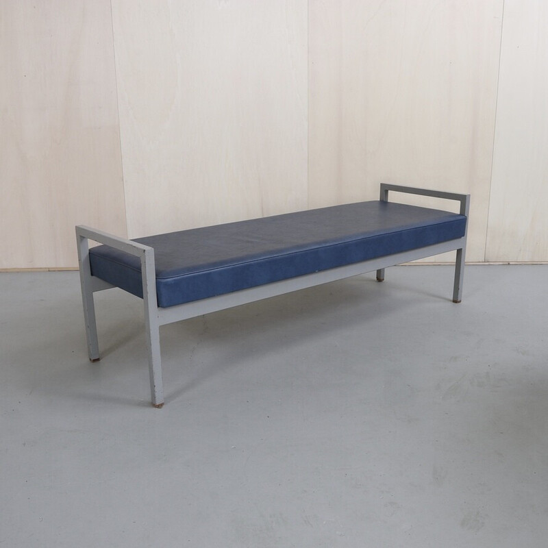 Vintage industrial waiting room bench