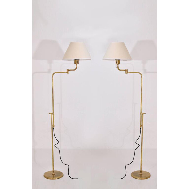 Pair of French mid-Century adjustable floor lamp - 1960s