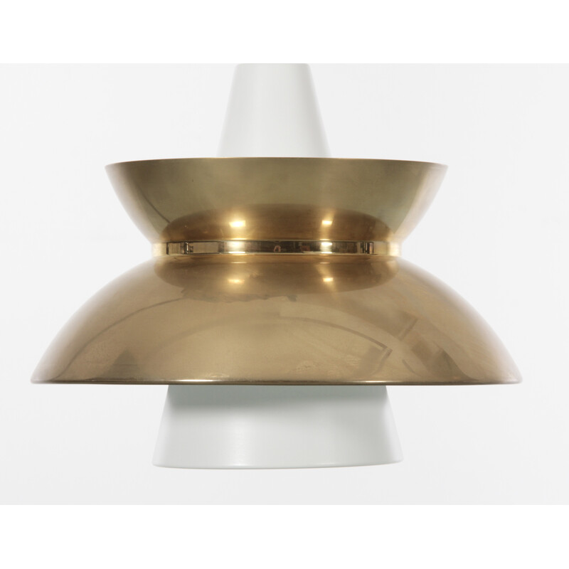 Scandinavian vintage Doo-Wop brass pendant lamp