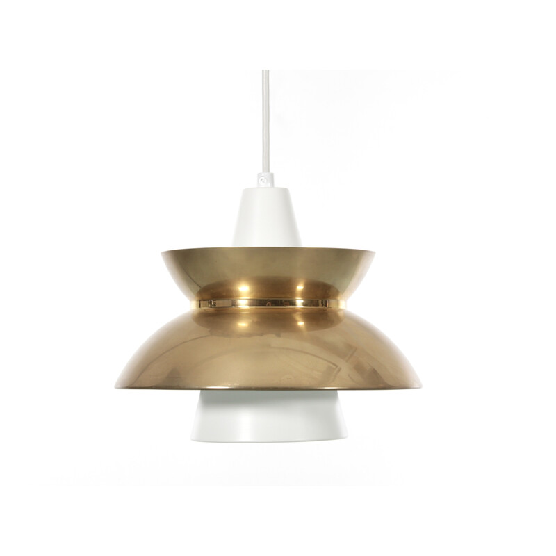 Scandinavian vintage Doo-Wop brass pendant lamp