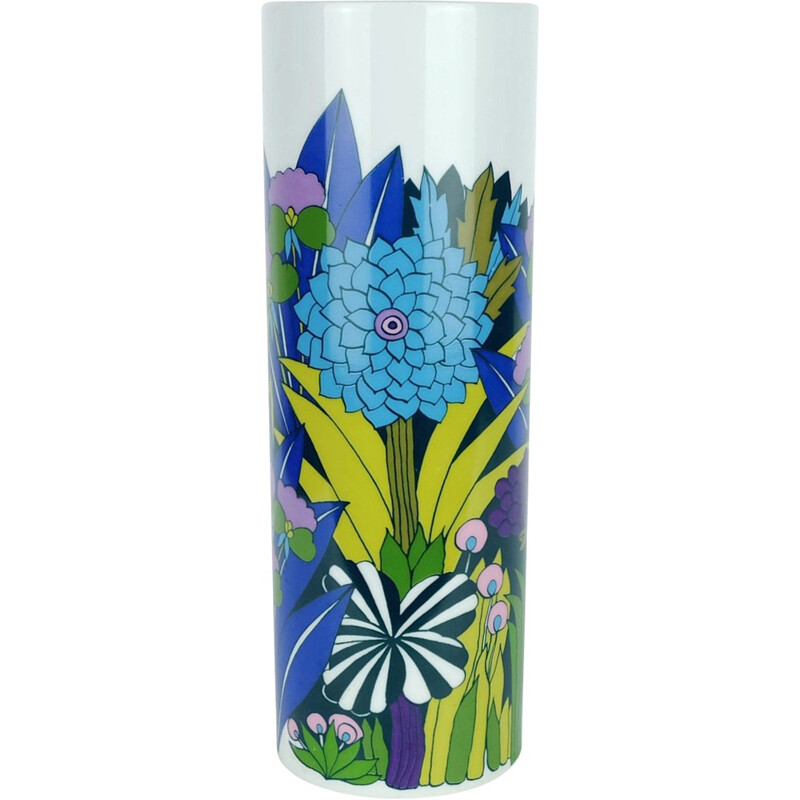 Arzberg psychedelic flowers vase - 1960s