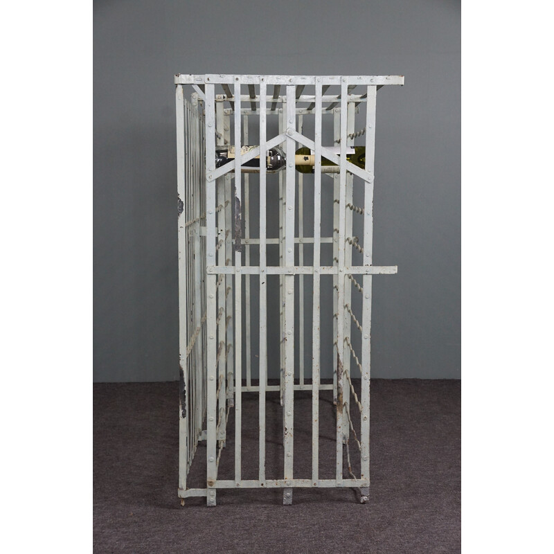 French vintage double wine rack with bottle holder