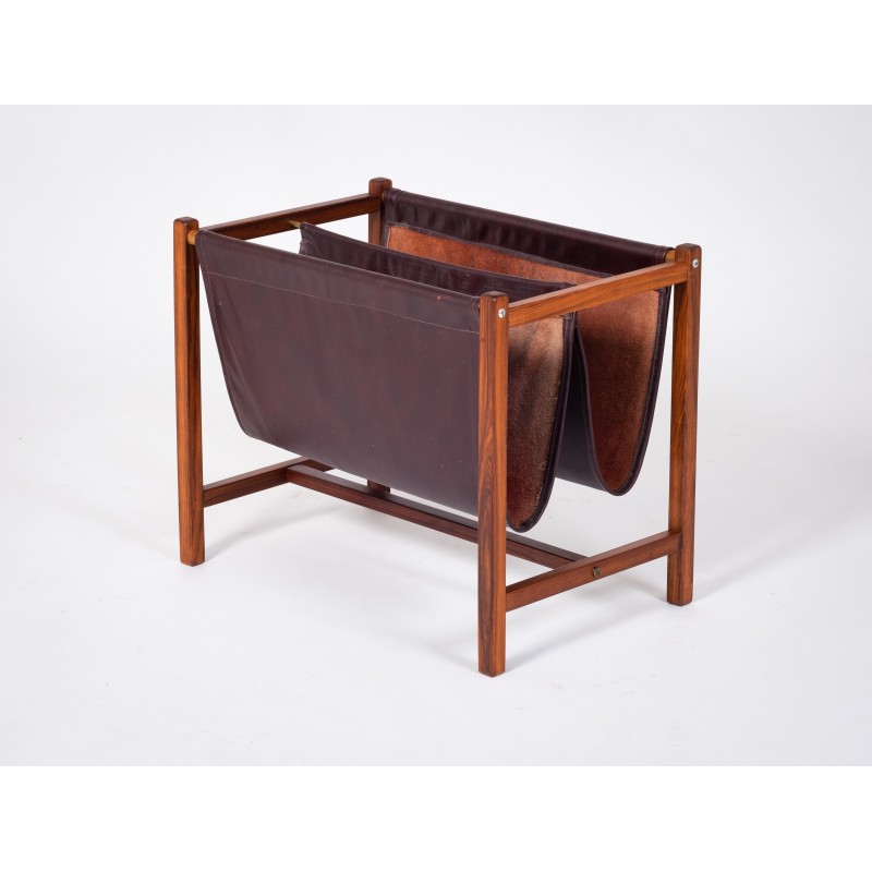 Vintage rosewood magazine rack, Denmark 1960s