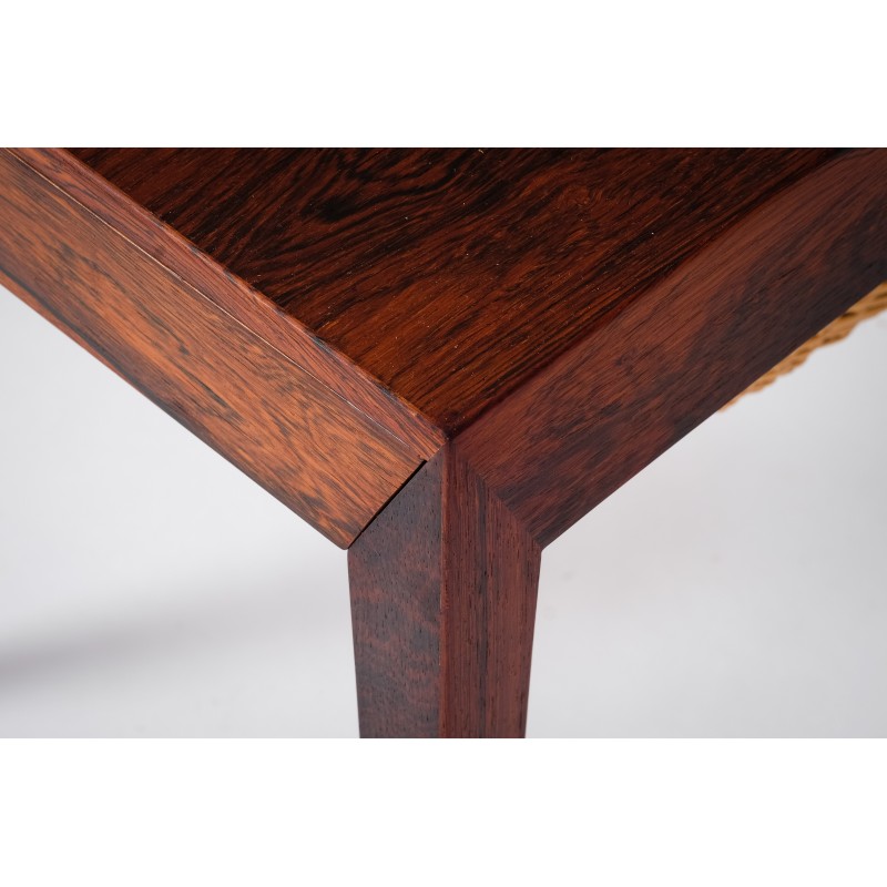 Vintage rosewood sewing table by Severin Hansen for Haslev Furniture Carpentry, 1950s