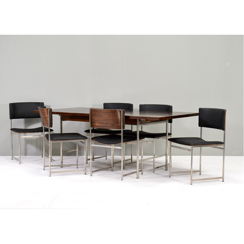 Vintage Sm08 dining set by Cees Braakman for Pastoe, Netherlands 1950s