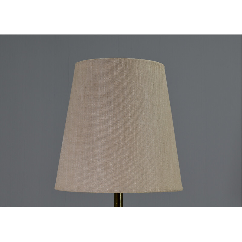 Vintage floor lamp in brass and bamboo, Europe 1970