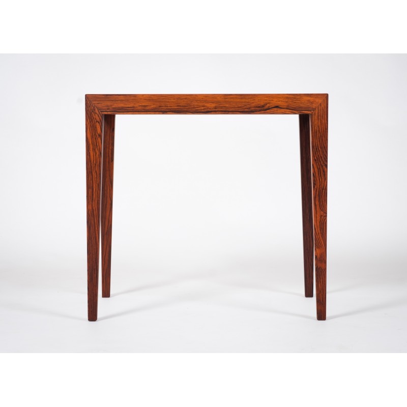 Vintage rosewood side table by Severin Hansen for Haslev Møbelsnedkeri, Denmark 1950s