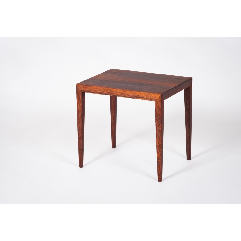 Vintage rosewood side table by Severin Hansen for Haslev Møbelsnedkeri, Denmark 1950s