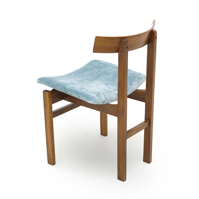 Conjunto de 4 cadeiras de veludo vintage "193" de Inger Klingenberg para França e Filho, Dinamarca 1960