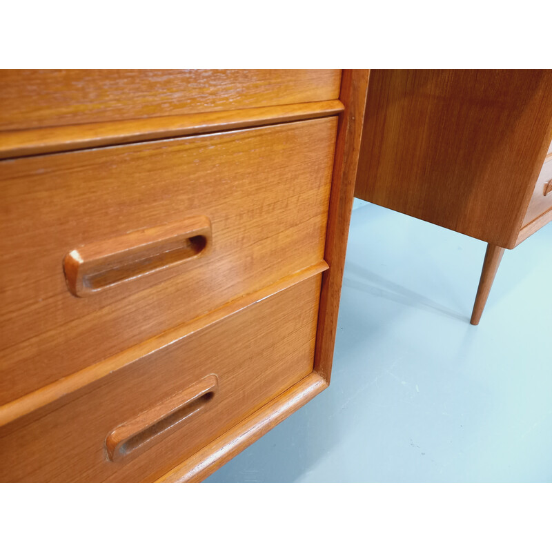 Scandinavian vintage teak executive desk, 1960