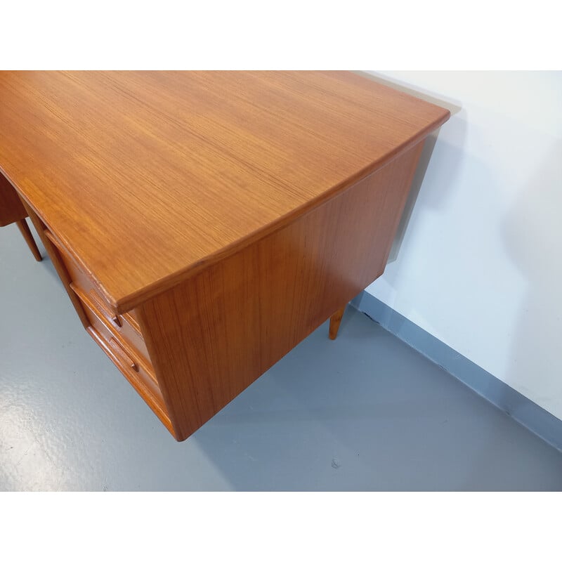 Scandinavian vintage teak executive desk, 1960