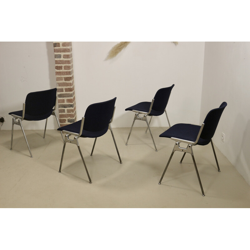 Conjunto de 4 cadeiras vintage Dsc 106 de Giancarlo Piretti para Anonima Casteli, Itália 1965