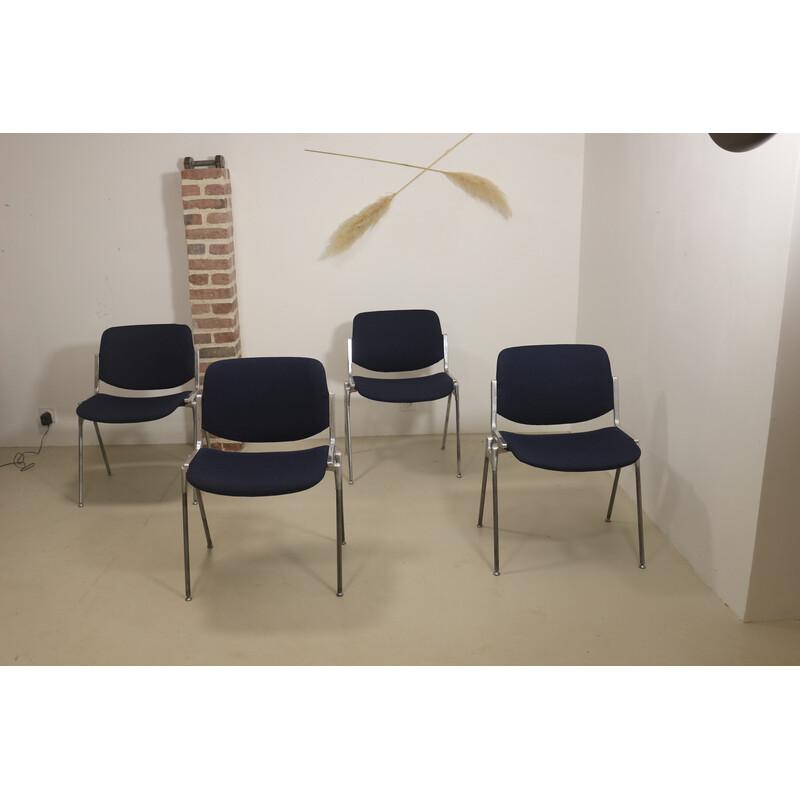 Set of 4 vintage Dsc 106 chairs by Giancarlo Piretti for Anonima Casteli, Italy 1965