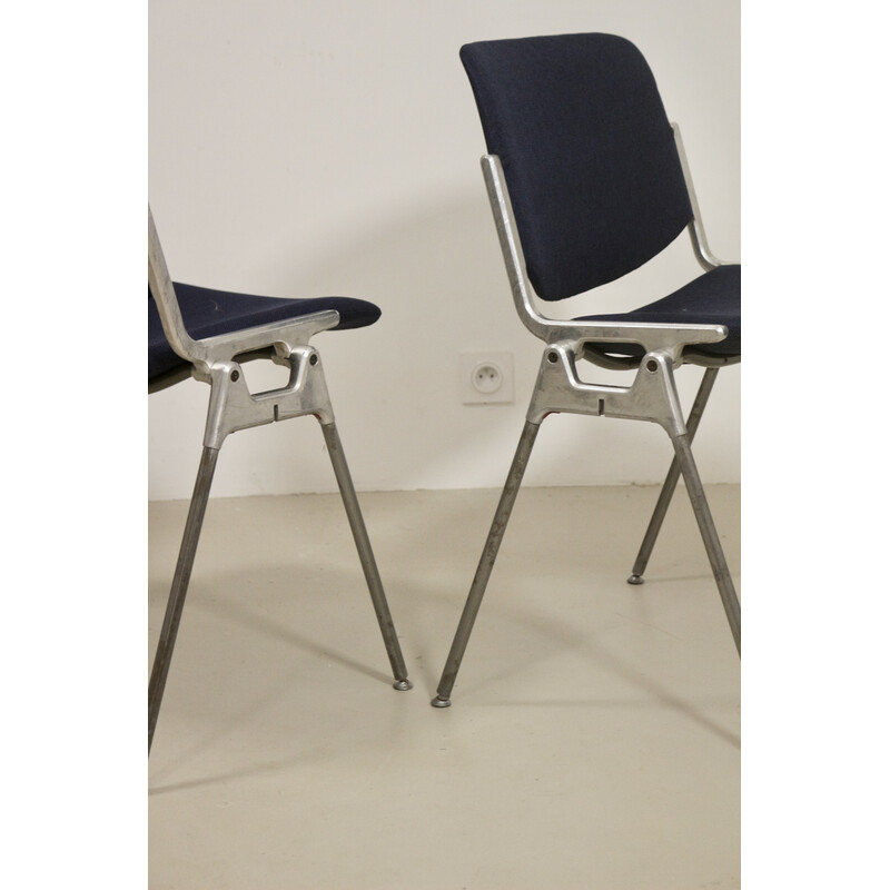 Set van 4 vintage Dsc 106 stoelen van Giancarlo Piretti voor Anonima Casteli, Italië 1965