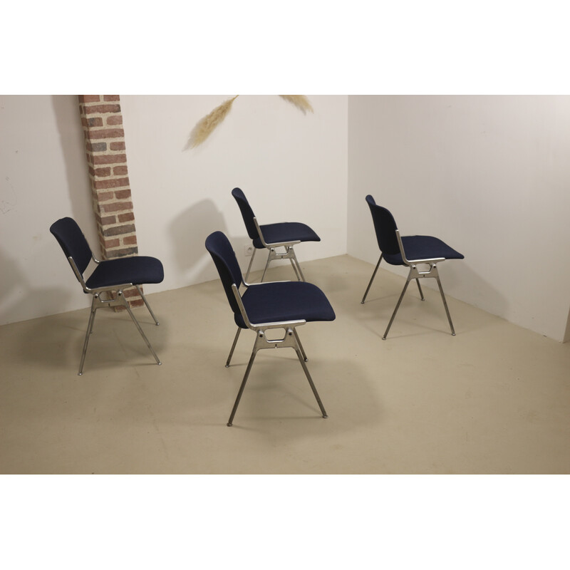 Set of 4 vintage Dsc 106 chairs by Giancarlo Piretti for Anonima Casteli, Italy 1965