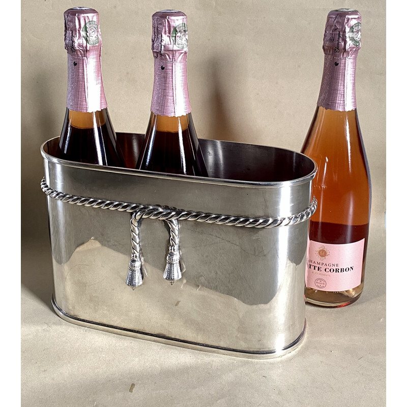 Vintage metal champagne bucket by Maria Pergay