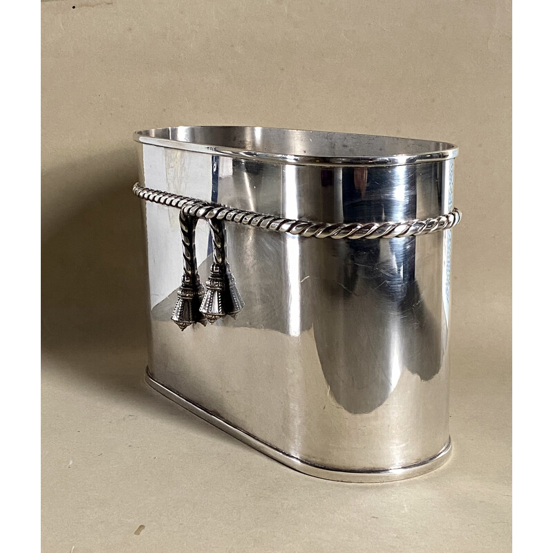 Vintage metal champagne bucket by Maria Pergay