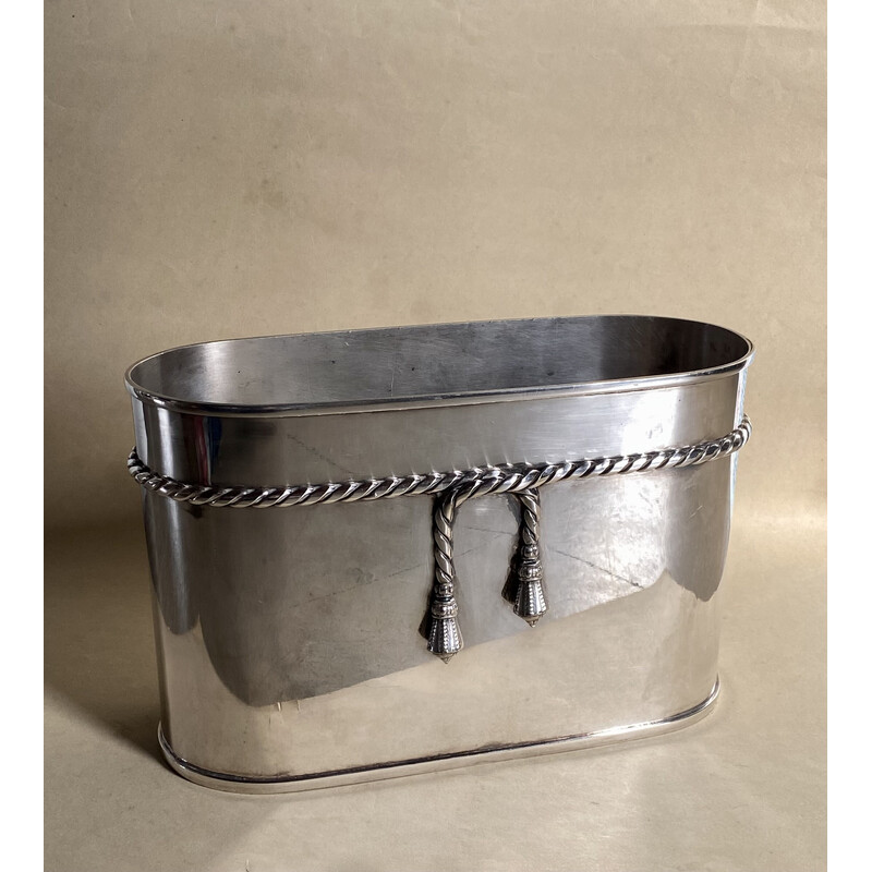 Vintage metal champagne bucket by Maria Pergay