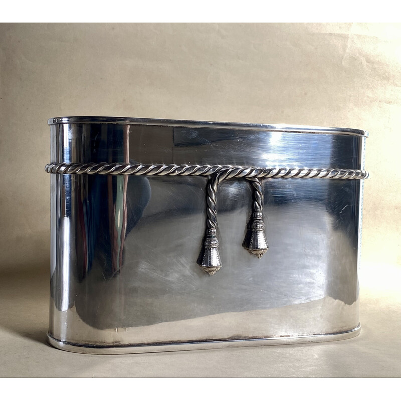 Vintage metal champagne bucket by Maria Pergay