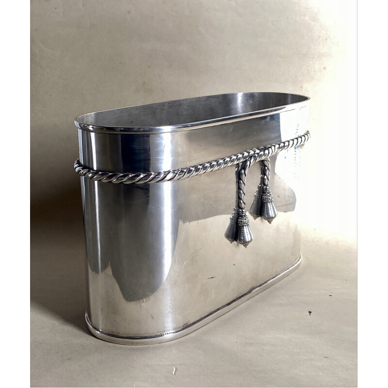 Vintage metal champagne bucket by Maria Pergay