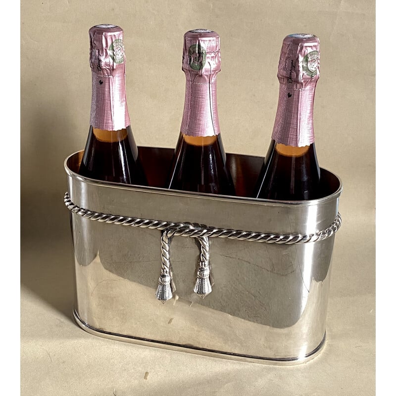 Vintage metal champagne bucket by Maria Pergay