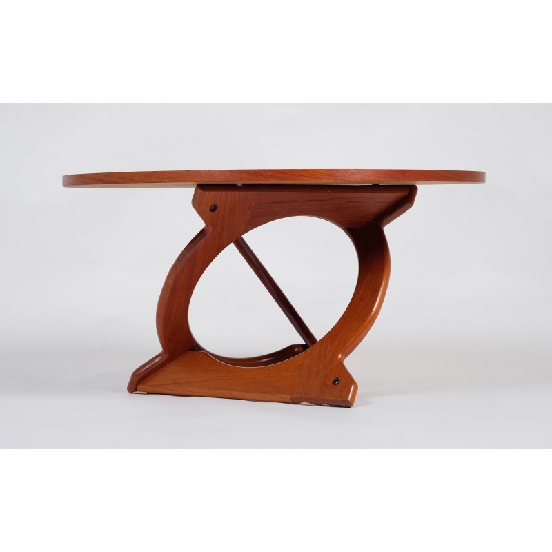 Mesa de café Vintage teak de Søren Georg Jensen para Kubus, Dinamarca 1960