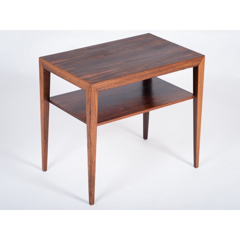 Mesa lateral Vintage rosewood por Severin Hansen para Haslev Møbelsnedkeri, Dinamarca 1960