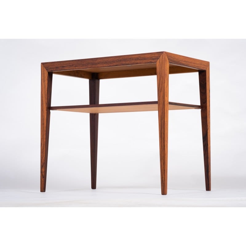 Mesa lateral Vintage rosewood por Severin Hansen para Haslev Møbelsnedkeri, Dinamarca 1960