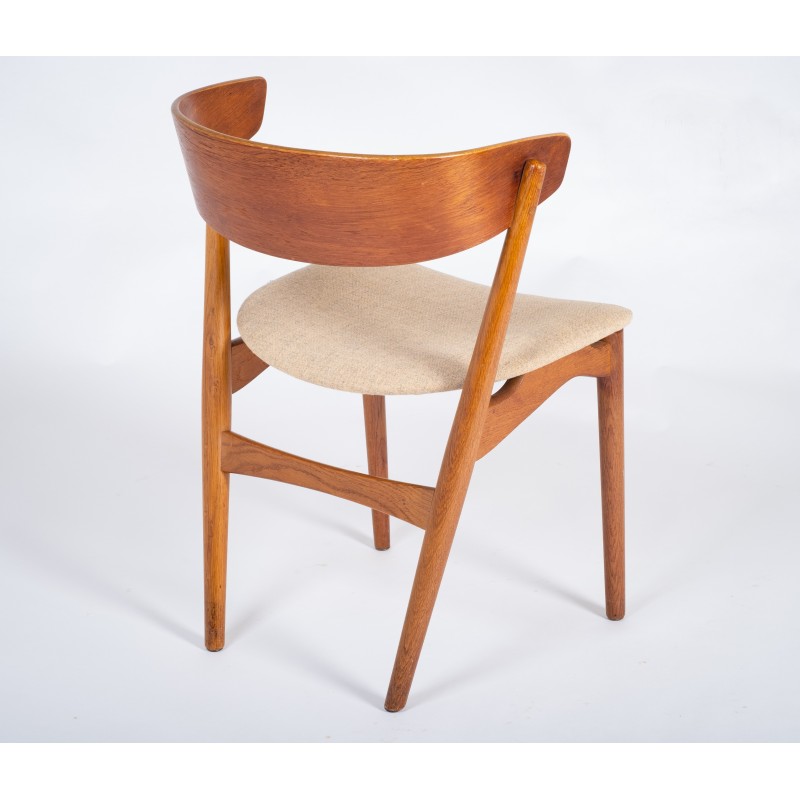 Set van 6 vintage teakhouten stoelen van Helge Sibast, Denemarken 1960