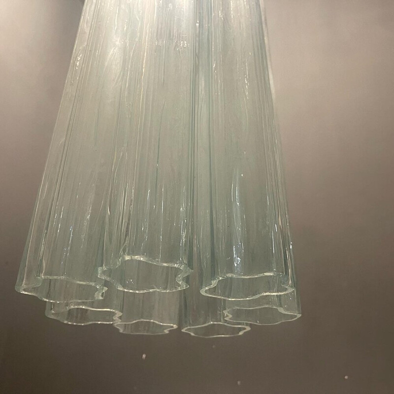 Paar vintage Murano glas Tronchi hanglampen, 1980