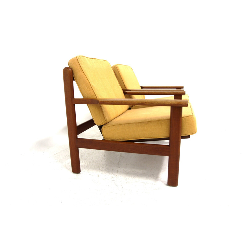 Pair of Scandinavian vintage teak armchairs by Poul Volther, Sweden 1960