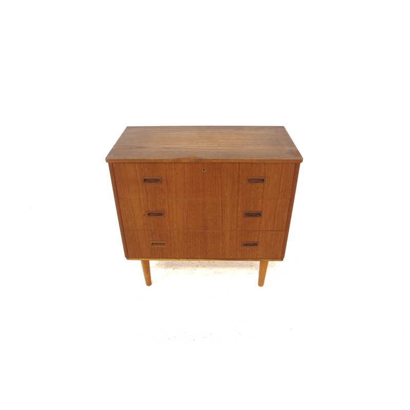 Vintage teak and beechwood chest of drawers, Sweden 1960