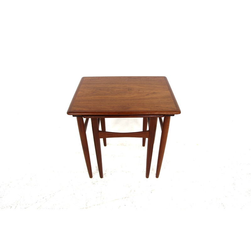 Vintage teak nesting tables, Sweden 1960