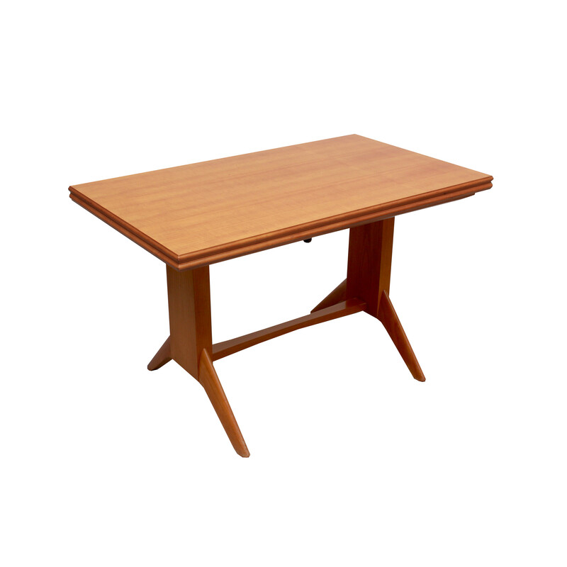 Vintage cherry wood adjustable coffee table for Wilhelm Renz, 1950s