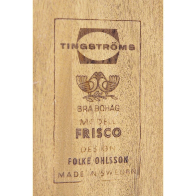 Table d'appoint vintage "Frisco" en teck par Folke Ohlson pour Tingströms, Suède 1960