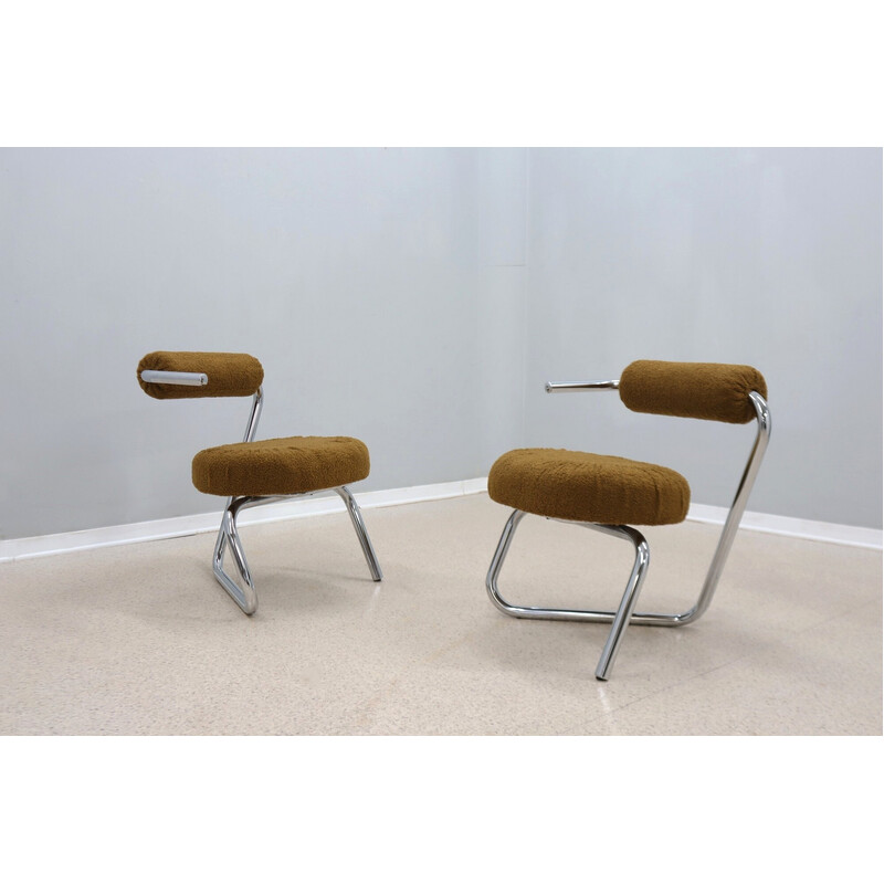 Par de poltronas cantilever vintage por Giotto Stoppino, 1970s