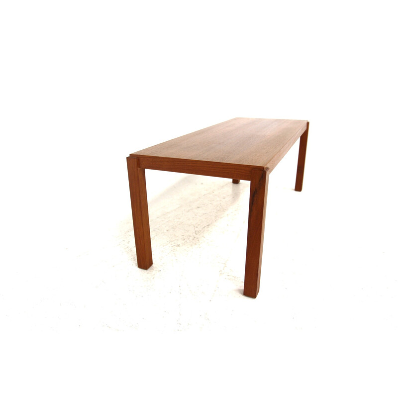 Scandinavian minimalist vintage teak coffee table, Sweden 1960