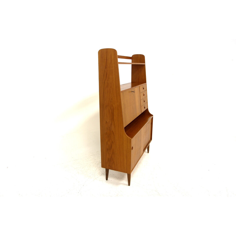 Scandinavian vintage teak secretary, Sweden 1960