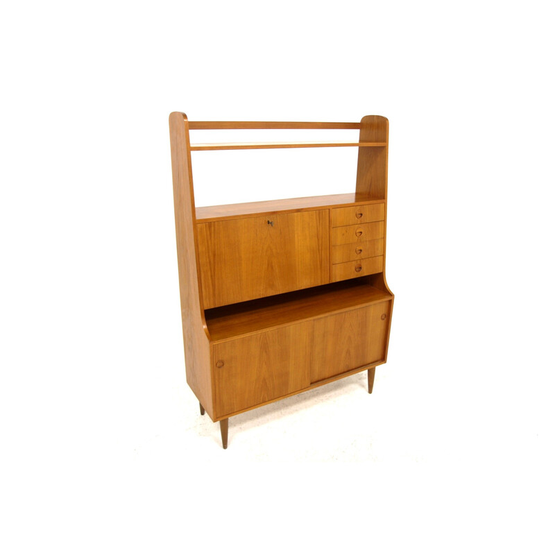 Scandinavian vintage teak secretary, Sweden 1960