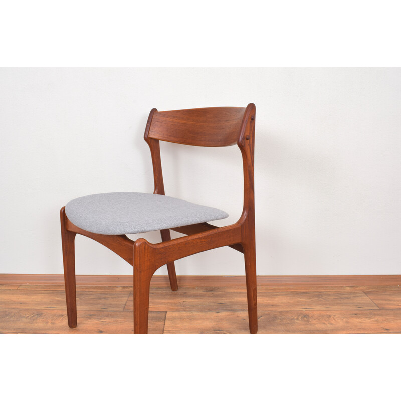 Set of 4 vintage Danish model 49 teak dining chairs by Erik Buch for O.D. Møbler, 1960s