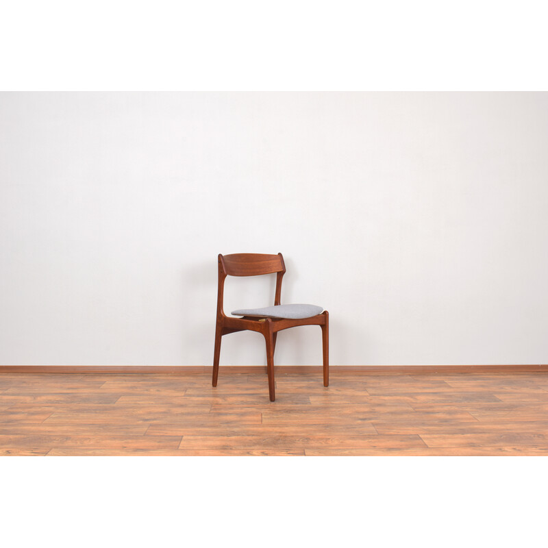 Set of 4 vintage Danish model 49 teak dining chairs by Erik Buch for O.D. Møbler, 1960s